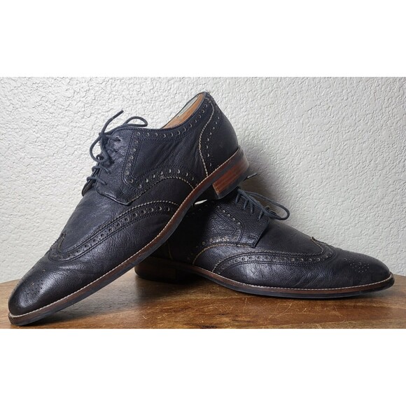 Vintage Cole Haan Grand.OS Mens Size 10 M Black Leather Wingtip Oxford Shoes main image 11